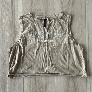Tone it up Fitness Club Tan Crop Top